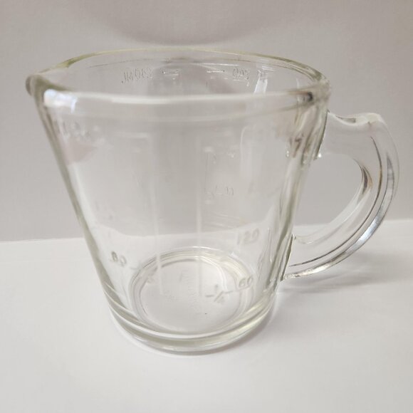 PYR-O-REY Glass Measuring Cup 240ml / 1 Cup – Clear Tempered Glass - Vintage - Picture 3 of 5